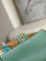 chanel as3777 flap bag grained calfskin gold tone metal green 007 luxibags.ru .jpg
