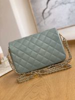 chanel as3777 flap bag grained calfskin gold tone metal light green 002 luxibags.ru .jpg