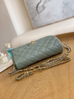 chanel as3777 flap bag grained calfskin gold tone metal light green 005 luxibags.ru .jpg