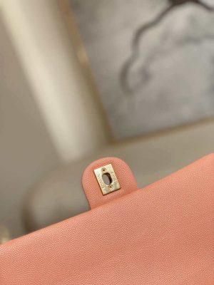 chanel as3777 flap bag grained calfskin gold tone metal pink 007 luxibags.ru .jpg