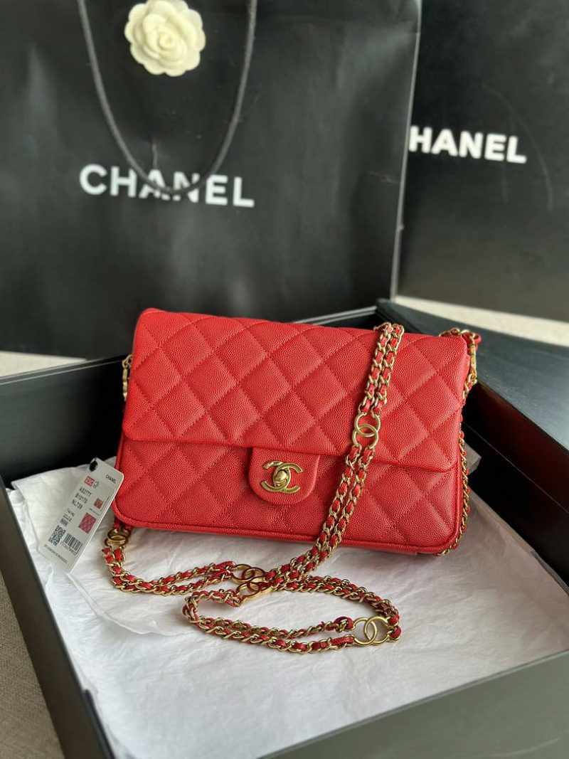 chanel as3777 flap bag grained calfskin gold tone metal red 002 luxibags.ru .jpg