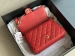 chanel as3777 flap bag grained calfskin gold tone metal red 008 luxibags.ru .jpg