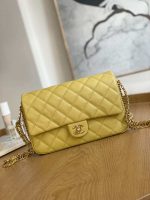 chanel as3777 flap bag grained calfskin gold tone metal yellow 001 luxibags.ru .jpg