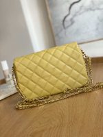 chanel as3777 flap bag grained calfskin gold tone metal yellow 002 luxibags.ru .jpg