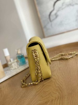 chanel as3777 flap bag grained calfskin gold tone metal yellow 004 luxibags.ru .jpg