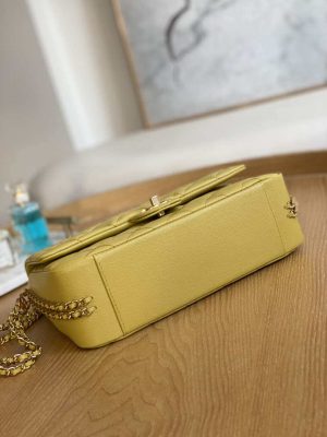 chanel as3777 flap bag grained calfskin gold tone metal yellow 006 luxibags.ru .jpg