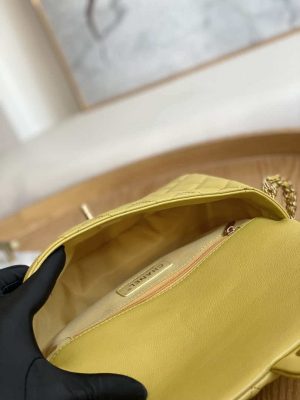 chanel as3777 flap bag grained calfskin gold tone metal yellow 008 luxibags.ru .jpg