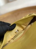 chanel as3777 flap bag grained calfskin gold tone metal yellow 009 luxibags.ru .jpg