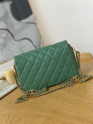chanel as3777 flap bag lambskin gold tone metal green 002 luxibags.ru .jpg