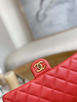 chanel as3777 flap bag lambskin gold tone metal red 006 luxibags.ru .jpg