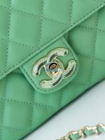 chanel as3782 mini flap bag 23p enamel gold tone metal 16cm green 02 luxibags.ru .jpg