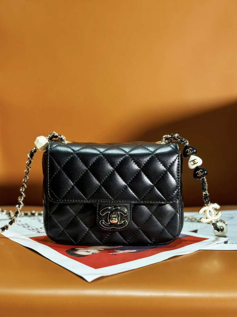 chanel as3782 mini flap bag 23p enamel gold tone metal black 16cm 001 luxibags.ru .jpg