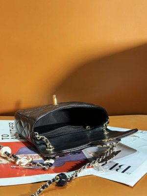 chanel as3782 mini flap bag 23p enamel gold tone metal black 16cm 005 luxibags.ru .jpg