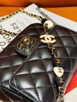 chanel as3782 mini flap bag 23p enamel gold tone metal black 16cm 007 luxibags.ru .jpg