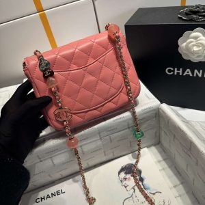 chanel as3782 mini flap bag 23p enamel gold tone metal pink 16cm 006 luxibags.ru .jpg