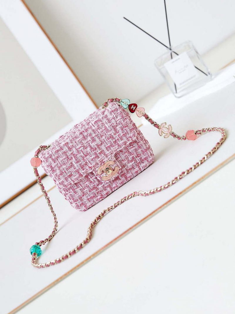 chanel as3782 mini flap bag 23p tweed gold tone metal 16cm pink 01 luxibags.ru .jpg
