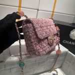 chanel as3782 mini flap bag 23p woolen enamel gold tone metal pink 16cm 005 luxibags.ru .jpg