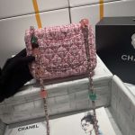 chanel as3782 mini flap bag 23p woolen enamel gold tone metal pink 16cm 007 luxibags.ru .jpg