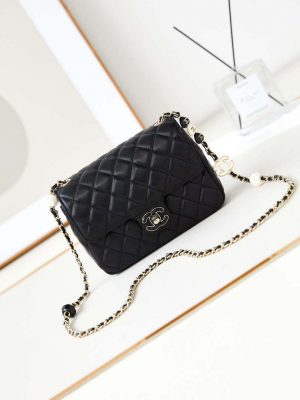 chanel as3783 small flap bag 23p lambskin gold tone metal 18 5 cm black 01 luxibags.ru .jpg