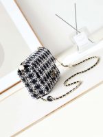 chanel as3783 small flap bag 23p tweed gold tone metal 18 5 cm black white 03 luxibags.ru .jpg