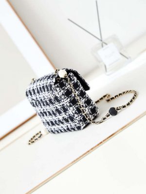 chanel as3783 small flap bag 23p tweed gold tone metal 18 5 cm black white 04 luxibags.ru .jpg