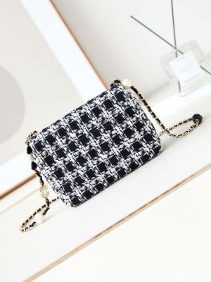 chanel as3783 small flap bag 23p tweed gold tone metal 18 5 cm black white 05 luxibags.ru .jpg