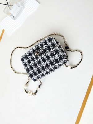 chanel as3783 small flap bag 23p tweed gold tone metal 18 5 cm black white 07 luxibags.ru .jpg
