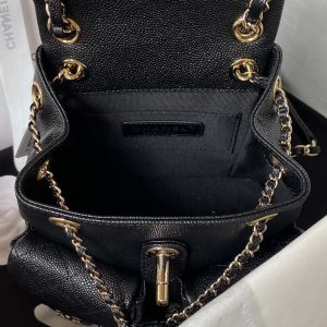chanel as3787 small backpack grained shiny calfskin gold tone metal black 007 luxibags.ru .jpg