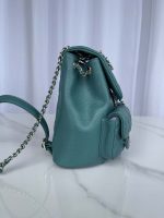 chanel as3787 small backpack grained shiny calfskin gold tone metal dark green 002 luxibags.ru .jpg