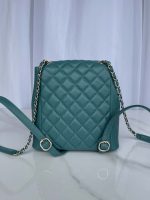 chanel as3787 small backpack grained shiny calfskin gold tone metal dark green 003 luxibags.ru .jpg