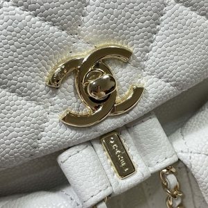 chanel as3787 small backpack grained shiny calfskin gold tone metal white 005 luxibags.ru .jpg
