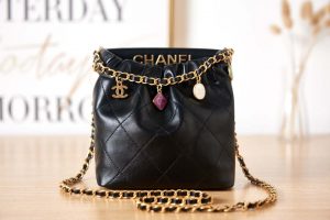chanel as3793 small bucket bag lambskin resin gold tone metal black 004 luxibags.ru .jpg