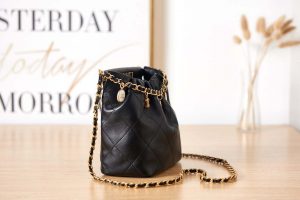 chanel as3793 small bucket bag lambskin resin gold tone metal black 005 luxibags.ru .jpg