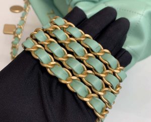 chanel as3793 small bucket bag lambskin resin gold tone metal light green 009 luxibags.ru .jpg
