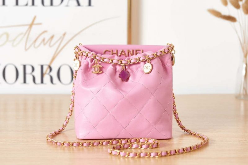 chanel as3793 small bucket bag lambskin resin gold tone metal pink 001 luxibags.ru .jpg