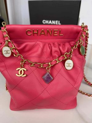 chanel as3793 small bucket bag lambskin resin gold tone metal red 005 luxibags.ru .jpg