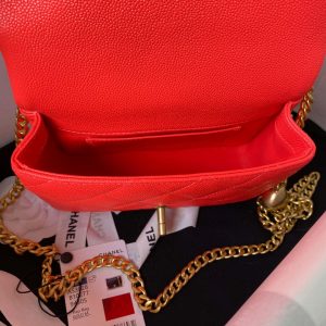 chanel as3828 mini flap chain bag red calfskin gold 007 luxibags.ru .jpg