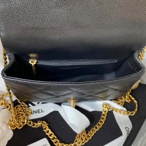 chanel as3829 mini flap chain bag black calfskin gold 007 luxibags.ru .jpg