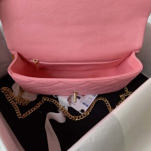 chanel as3829 mini flap chain bag pink calfskin gold 007 luxibags.ru .jpg