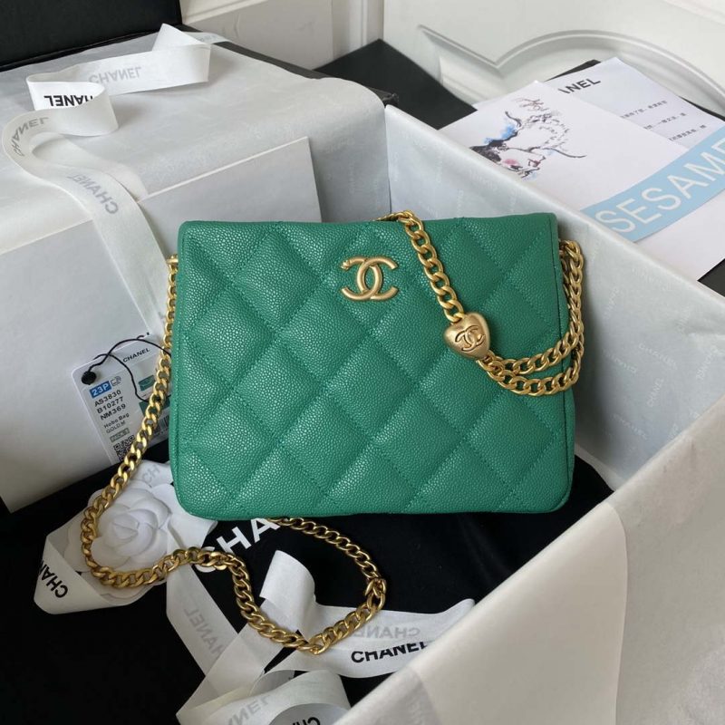 chanel as3830 small hobo handbag green calfskin gold 001 luxibags.ru .jpg