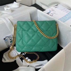 chanel as3830 small hobo handbag green calfskin gold 002 luxibags.ru .jpg