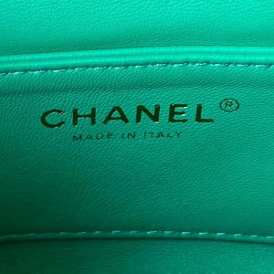 chanel as3830 small hobo handbag green calfskin gold 007 luxibags.ru .jpg