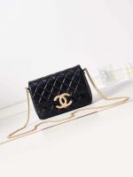 chanel as3855 flap bag with chain shiny lambskin gold tone metal black 001 luxibags.ru .jpg