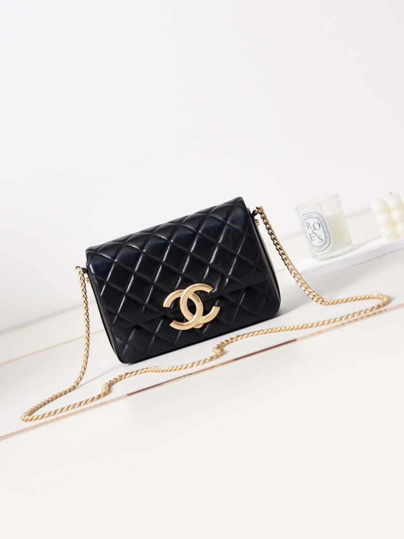 chanel as3855 flap bag with chain shiny lambskin gold tone metal black 001 luxibags.ru .jpg