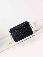 chanel as3855 flap bag with chain shiny lambskin gold tone metal black 004 luxibags.ru .jpg