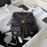 chanel as3860 backpack grained shiny calfskin gold tone metal black 001 luxibags.ru .jpg