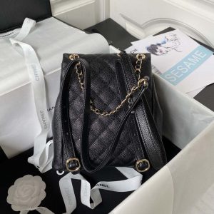 chanel as3860 backpack grained shiny calfskin gold tone metal black 002 luxibags.ru .jpg