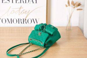 chanel as3860 backpack grained shiny calfskin gold tone metal green 005 luxibags.ru .jpg