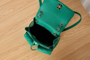 chanel as3860 backpack grained shiny calfskin gold tone metal green 007 luxibags.ru .jpg
