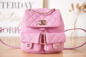 chanel as3860 backpack grained shiny calfskin gold tone metal pink 002 luxibags.ru .jpg